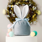 Blue velvet bunny bag