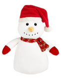 Snowman with red hat