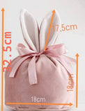 Pink velvet bunny bag